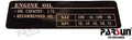 Sign 5 Fits Parsun Outboard F25-08000005